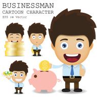 Businessman cartoon character EPS 10 vector N10