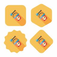 Shovel and bucket toys flat icon with long shadow eps10 N28