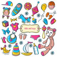 Kids and toys pattern N9