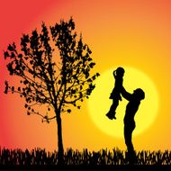 Vector silhouette of family N308