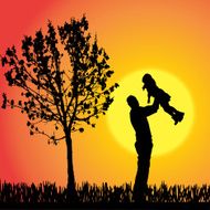 Vector silhouette of family N309
