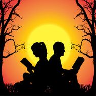 Vector Silhouette Of People N42