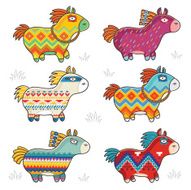 Funny cartoon horse