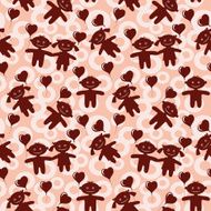 Children seamless valentine background