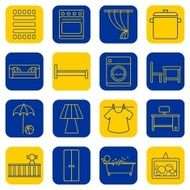 Set of furniture and appliances