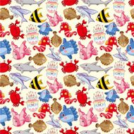 Seamless fish pattern N4