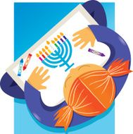 Girl Drawing Menorah N2