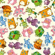 seamless monster pattern N10