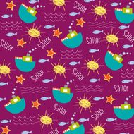 seamless boat pattern