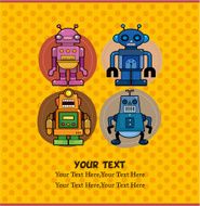 cartoon robot card N10