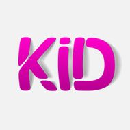 realistic design element kid