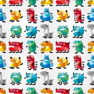 seamless monster pattern N11