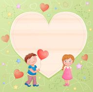 Valentine&#039;s day illustration with cute couple N2