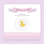 baby shower card with little duc N8