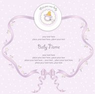 Baby girl shower card N83