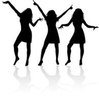 Dance - black silhouette