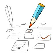 Pencil Check Option Illustration