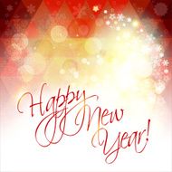 Happy New Year card or background with snowflakes and stars N2