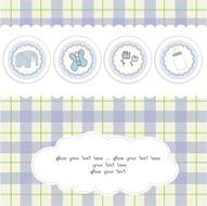 Baby boy announcement card N50