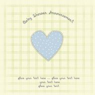 baby shower card with heart