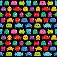 Seamless monsters pattern
