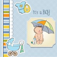 Baby boy shower card N95