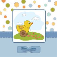 welcome card with duck toy N17