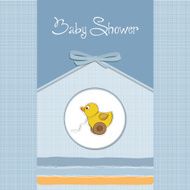 baby shower card with duck toy N11