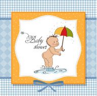 Baby boy shower card N97