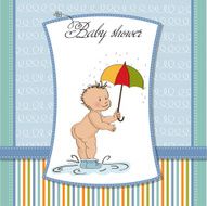 Baby boy shower card N98