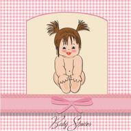 Baby girl shower card N84