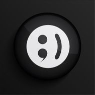 Vector black circle icon Eps10 N3
