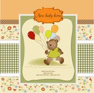 baby shower card with cute teddy bear N71