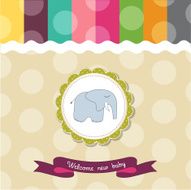 romantic baby announcement card N33