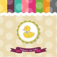 baby shower card with little duc N9