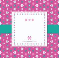 flowery pink greeting card