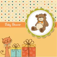 funny cartoon baby shower card N12