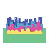 colorful cityscape illustration
