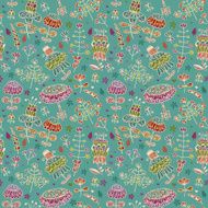 Seamless doodle cute floral texture