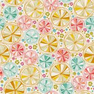 Seamless doodle floral summer texture