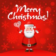 Merry Christmas card or background with Santa Claus N3