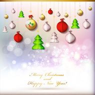 Happy New Year and Merry Christmas card N3