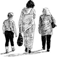 girl mother and grandmother