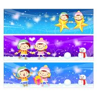 Banner design utilizing dating couples Mascot