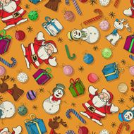 Seamless Christmas pattern design