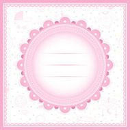Baby Shower greeting card for Girl