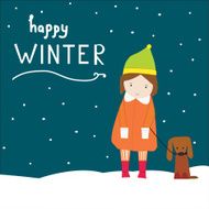 Cartoon Girl And Her Dog N2