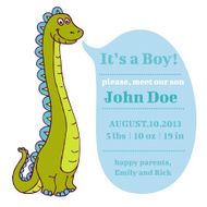 Baby Shower and Arrival Card - Dino Theme