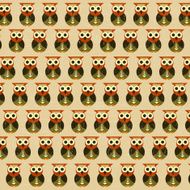 retro seamless pattern with owls N4