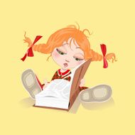 Girl with book N10